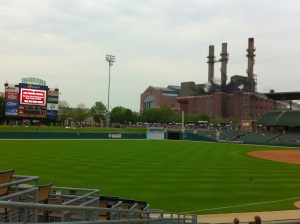 Victory Field, Indianapolis, near Lucas Oil Stadium & power plant